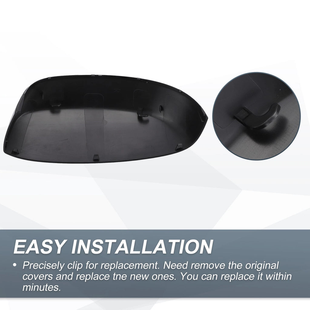Set of 2 Rearview Mirror Cover Caps Gloss Black for Chevrolet Avalanche (2002–2013)