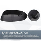 Set of 2 Rearview Mirror Cover Caps Gloss Black for Chevrolet Avalanche (2002–2013)