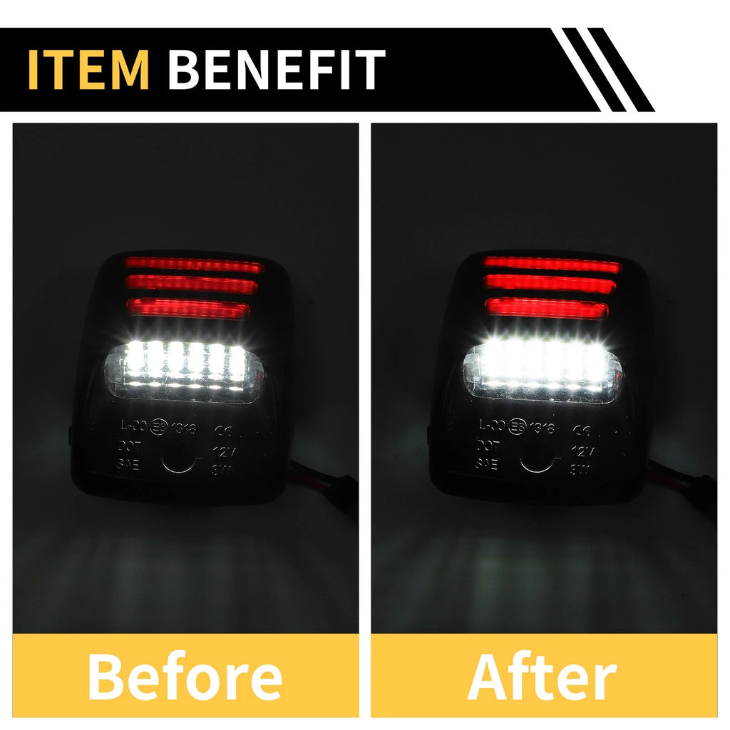 2X License Plate Light Tag Lamp for Toyota Tundra (2000–2013) White Red