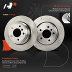 Rear Disc Brake Rotors & Ceramic Pads for BMW 525xi 2006–2007
