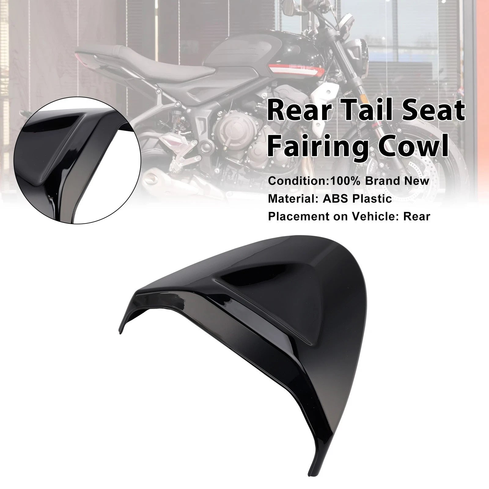 Rear Tail Seat Fairing Cowl Cover for Trident 660 (2022–2025) Black