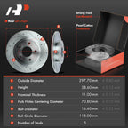 Rear Drilled Brake Rotors & Ceramic Pads for Cadillac DeVille (2000-2005)
