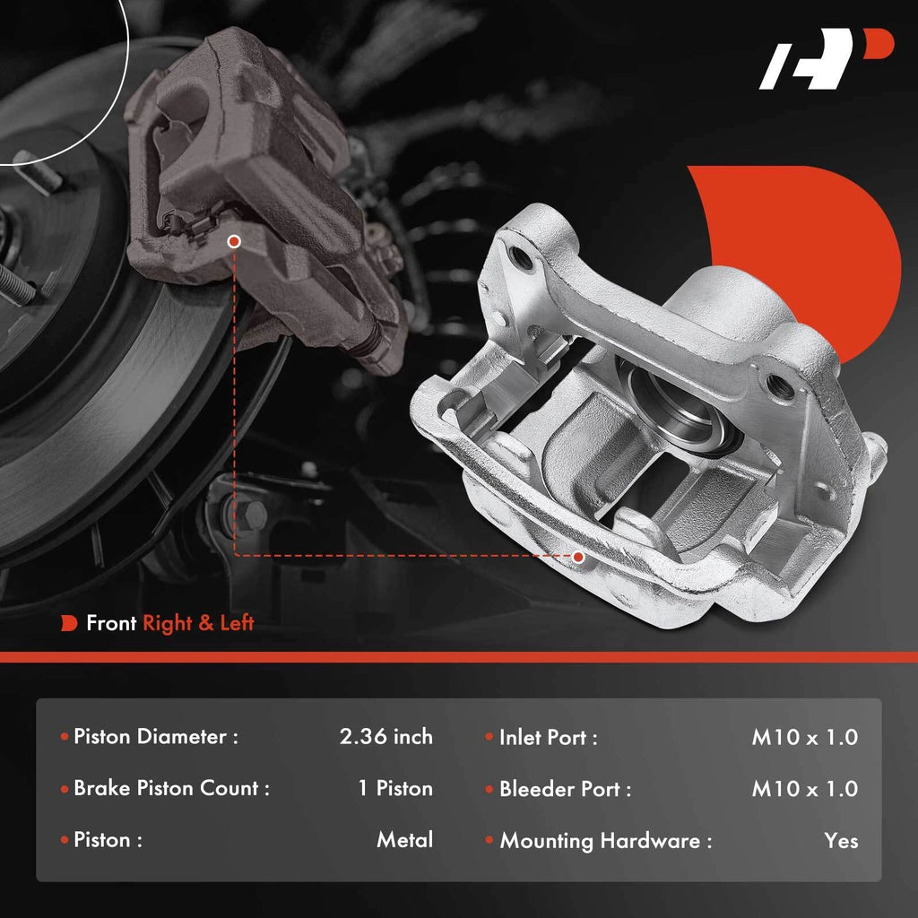 Front Brake Calipers + Brake Pads for Buick Regal (2011-2017)