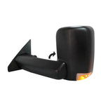 Textured Driver Side Power Tow Style Door Mirror w/Turn Signal/Puddle Lamp/Temp