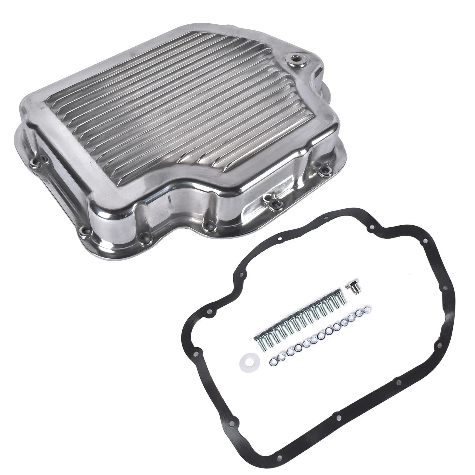 Finned Polished Transmission Oil Pan for GM Chevy TH400 (1965–1980)