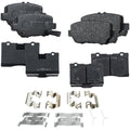 Set of 4 NAO Brake Pads for Acura RL (2005–2012)