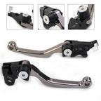 2X CNC Pivot Brake Clutch Levers for Honda XR250 XR400 (1995–2007) Aluminum Grey