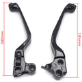 Black Smooth Skull Wide Blade Levers for Harley XL/Dyna/Softail (1996–2014)