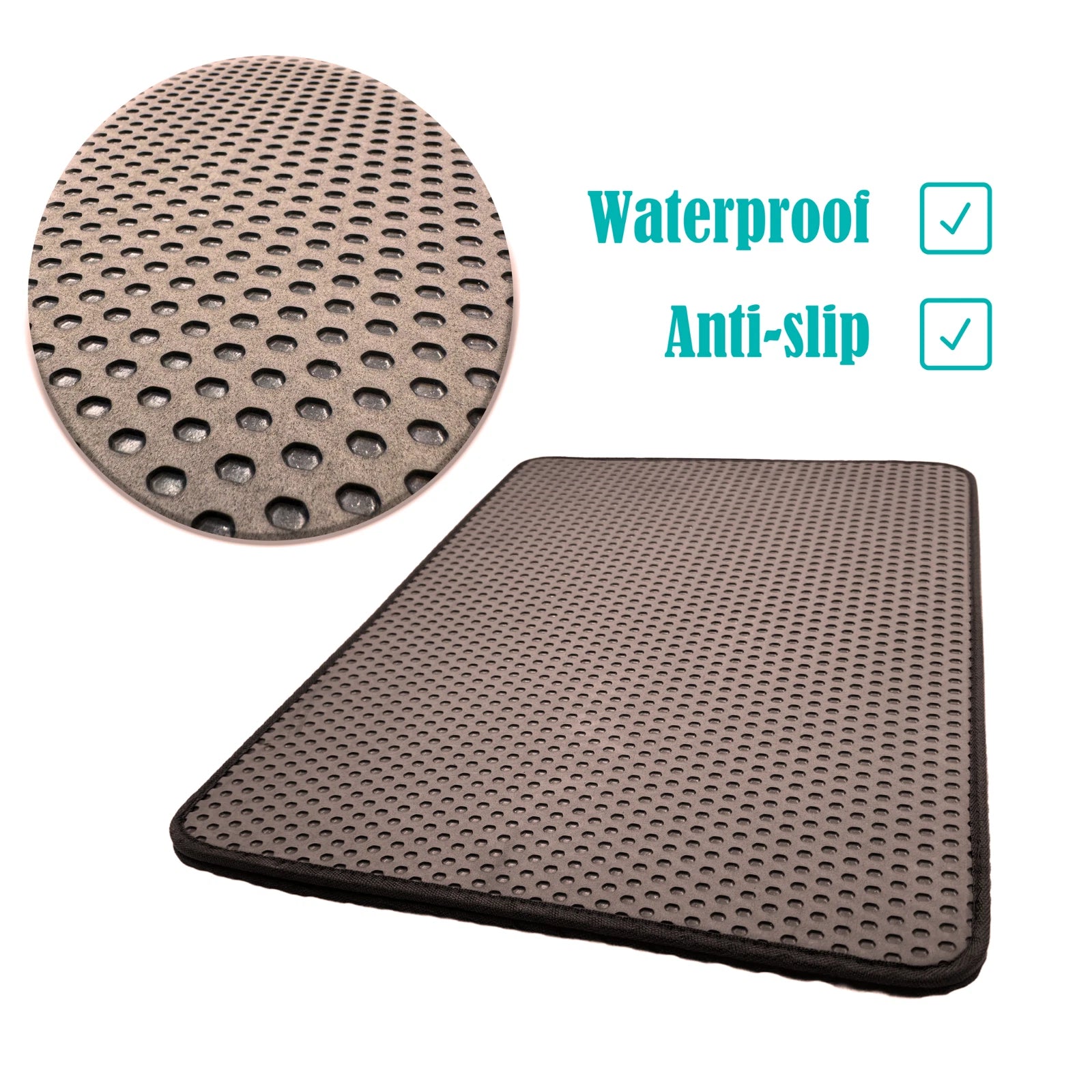 Cat Litter Mat Double Layer Trapper Pad for All Makes and Models (75x58)