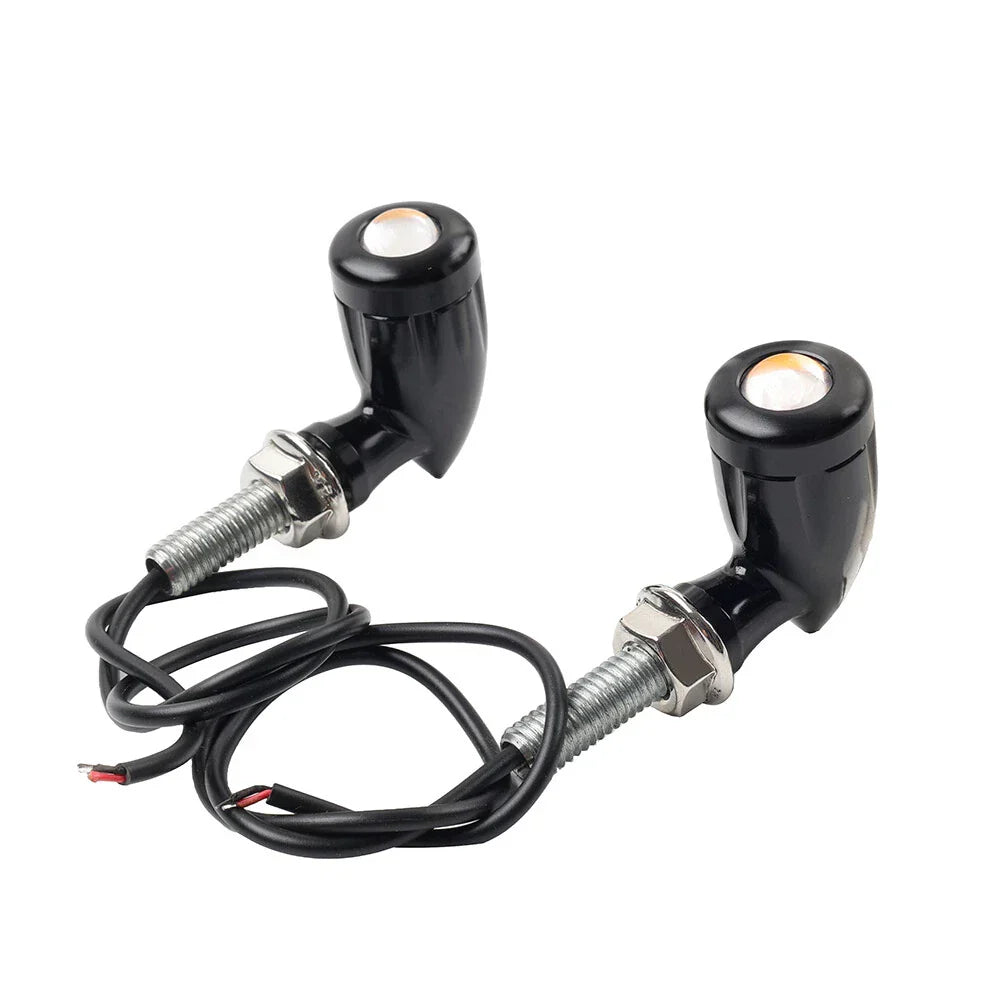 Mini Turn Signal Light Blinker Black for Harley Bobber Cafe Racer