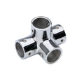Marine Four Way Rail Fitting for Boat Pipe Connections (316 Stainless Steel)