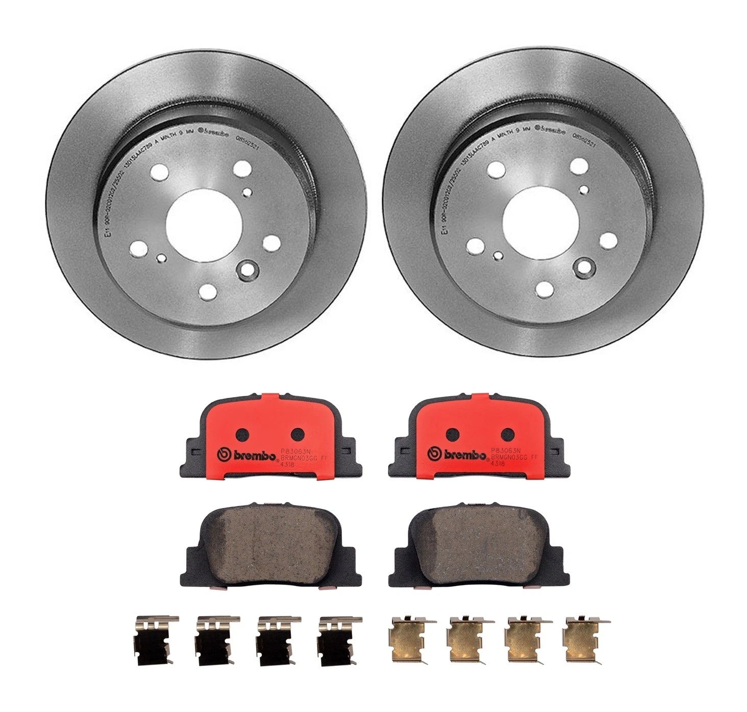 Brembo Rear Brake Kit 269mm Disc Rotors & Ceramic Pads for ES300 Camry (1992–2001)