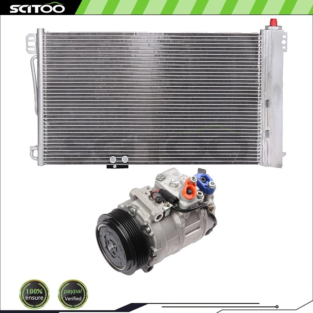 Condenser and Compressor for Mercedes-Benz C230, C240 (2003–2009)