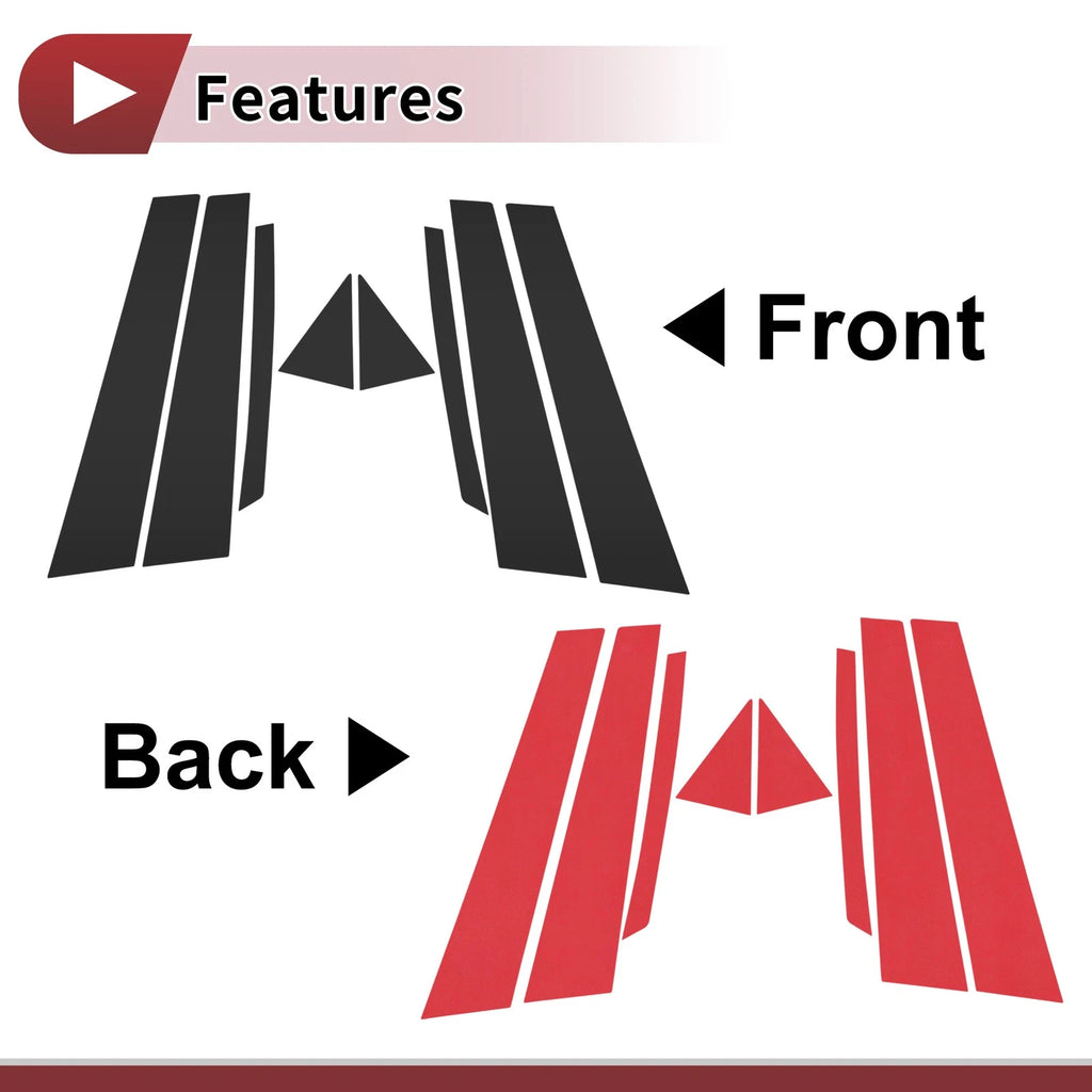 Door Pillar Window Trim for Nissan Teana (2002–2007) Black Left Right