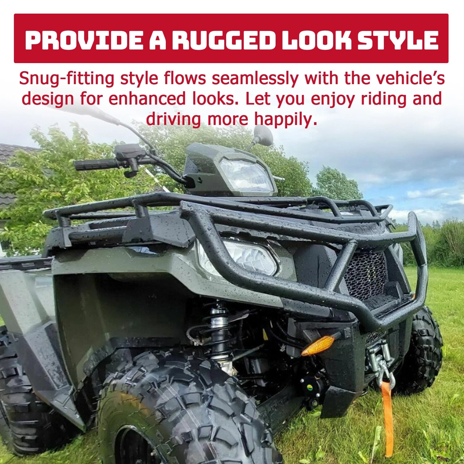 Front Brush Guard Bumper for Polaris Sportsman 570 Touring ETX ATV (2016–2020)