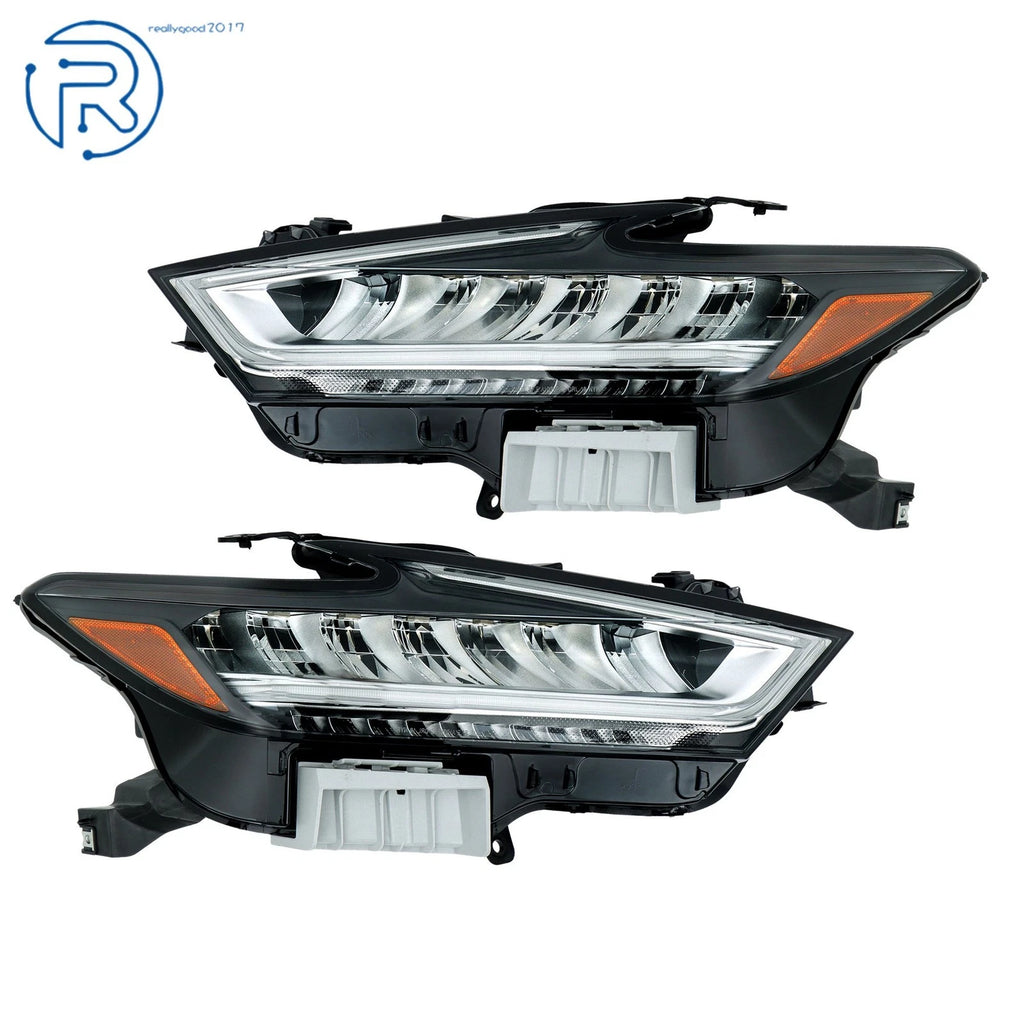 Pair of LED Headlights for Nissan Maxima (2019–2021) Driver & Passenger Side Chrome