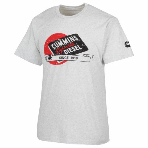 Cummins Diesel Truck T-Shirt Distressed Short Sleeve Small