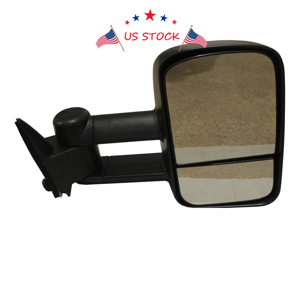 Set of 2 Towing Manual Side View Mirrors for Chevy GMC (1988-1998)
