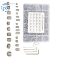 Set of 1500 Stainless Steel Fully Threaded Hex Socket Screws