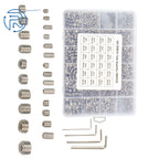 Set of 1500 Stainless Steel Fully Threaded Hex Socket Screws