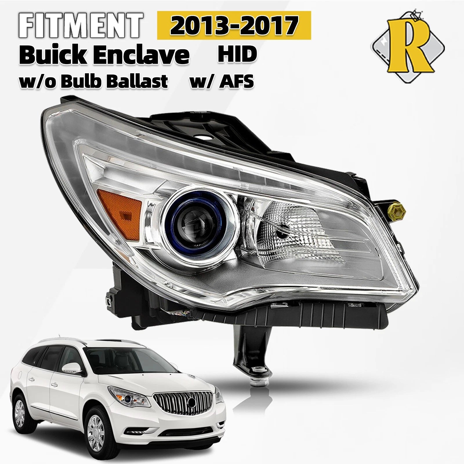 HID Xenon Headlight for Buick Enclave (2013–2017) AFS Passenger Side