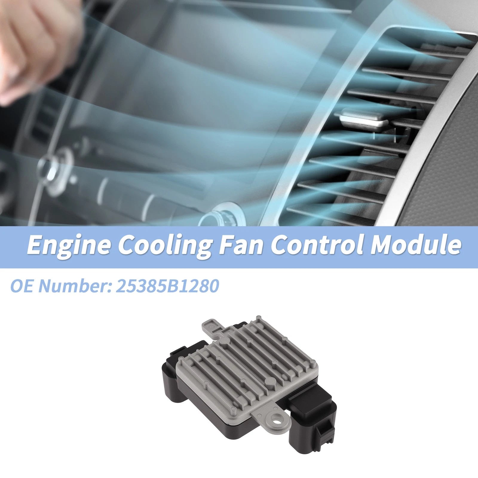 Engine Cooling Fan Control Module No.25385B1280 for Hyundai Genesis G80 (2015–2020)