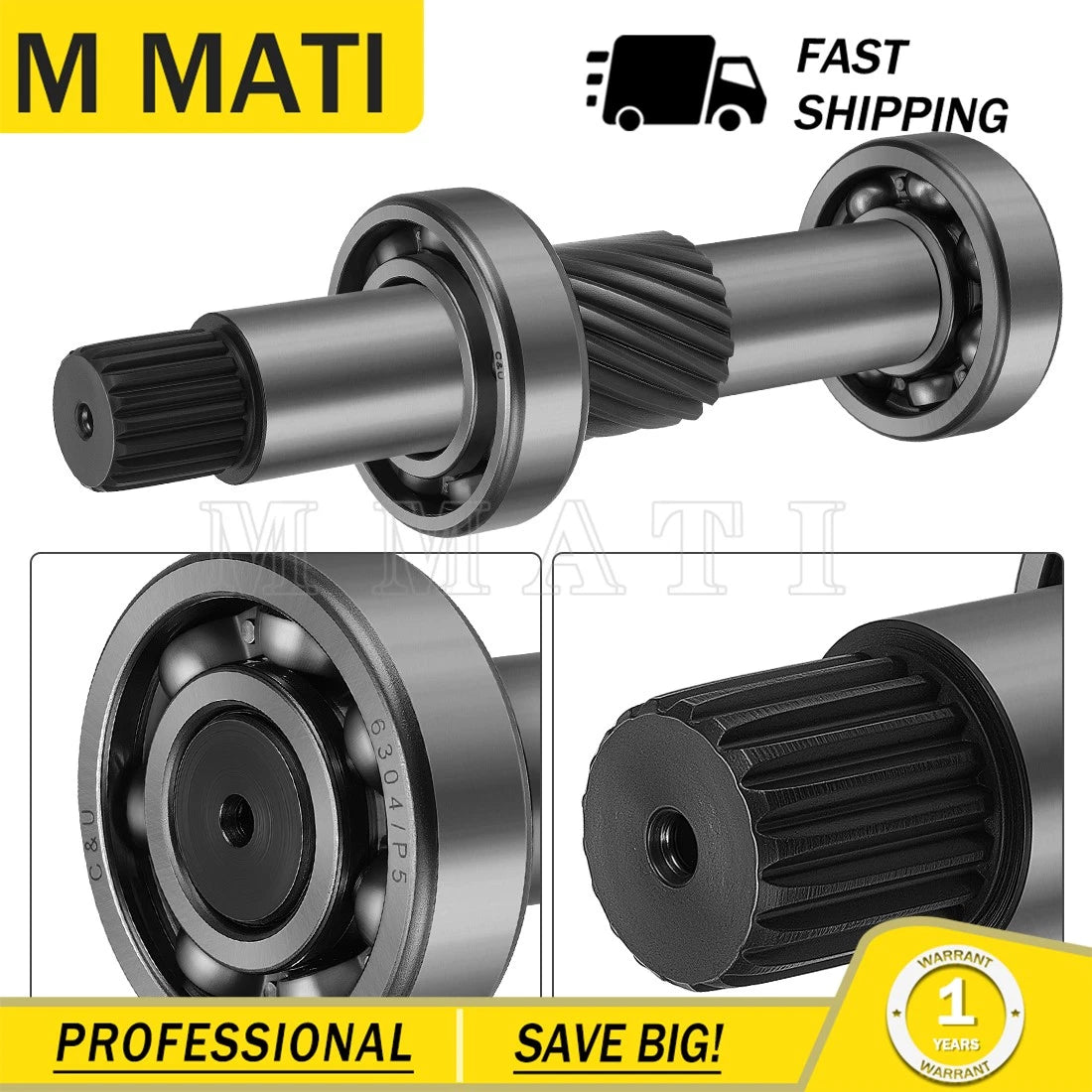 Rear Axle Input Shaft for Yamaha Golf Cart G29 (2007–2016)