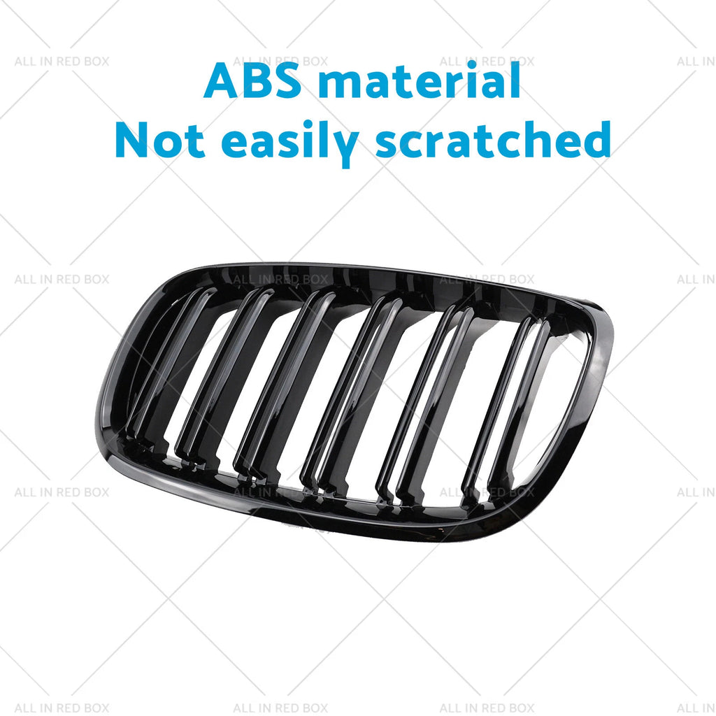 2pc Front Grill Grille Gloss Black for BMW X5 E70 X6 E71 (2007–2013)