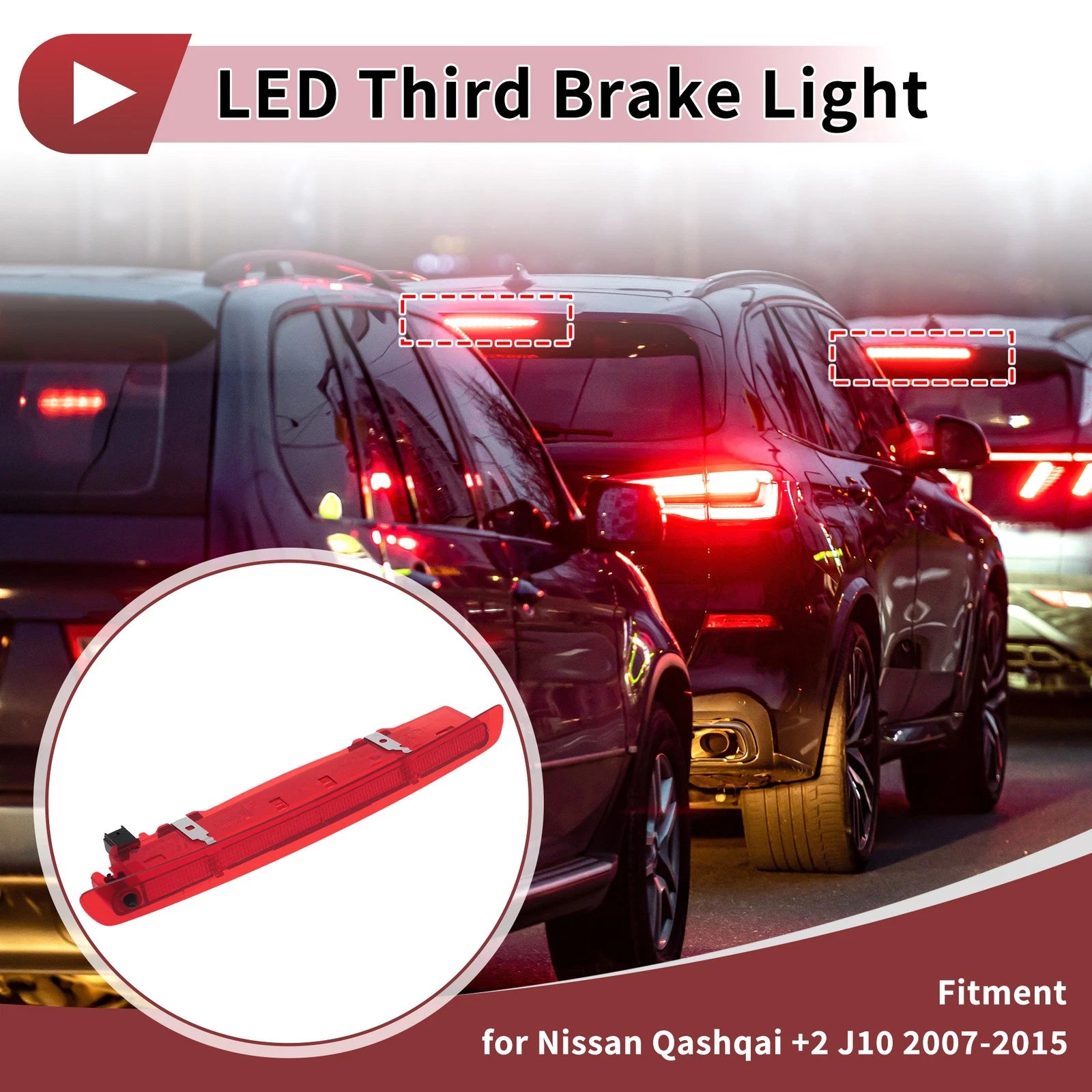 LED Third Brake Light for Nissan Qashqai (2007–2015) F26590-JD000