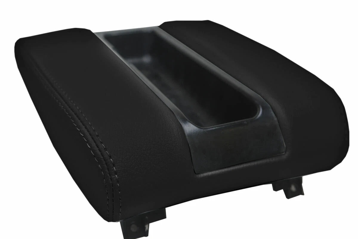Leather Center Console Lid Armrest Cover for BMW E39 (1997–2003) Black