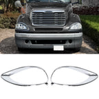 Chrome Headlight Bezel Trim Set for Freightliner Columbia (2001–2017)