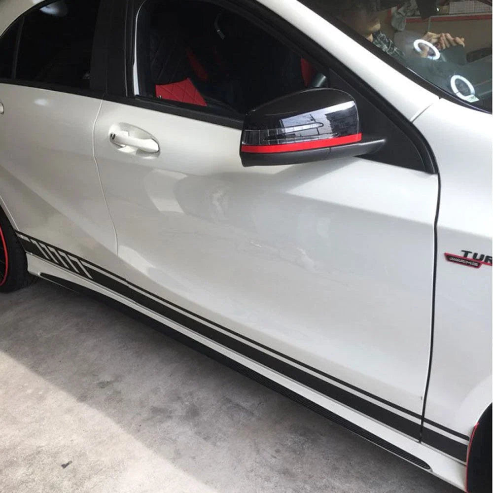 Matte Black Side Stripe Decals for Benz A Class W176 A180 A200 A250 A45