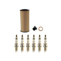 Wix Engine Oil Filter & NGK 6 Iridium IX Spark Plugs for Audi A4 Quattro A6 Q5 (2000–2023)