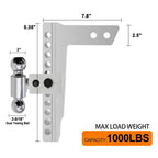 Adjustable Trailer Hitch Ball Mount for Truck (Fits Various Models)