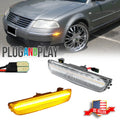 Clear Lens Amber LED Side Marker Lights for VW Passat B5.5 (2001–2005)