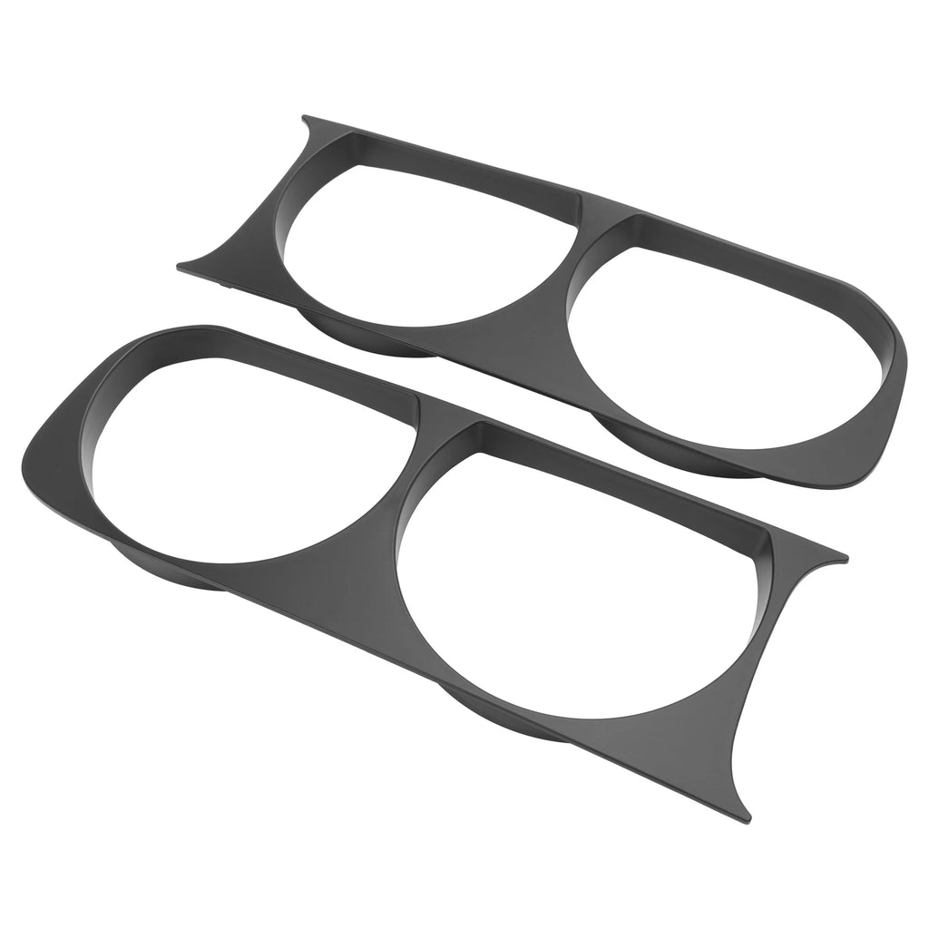 Pair Headlight Bezel Cover Trim for Dodge Challenger (2008–2014) Black #68051527AA