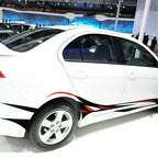 Sports Racing Car Body Side Stripe Decal Flame Vinyl Stickers for Car