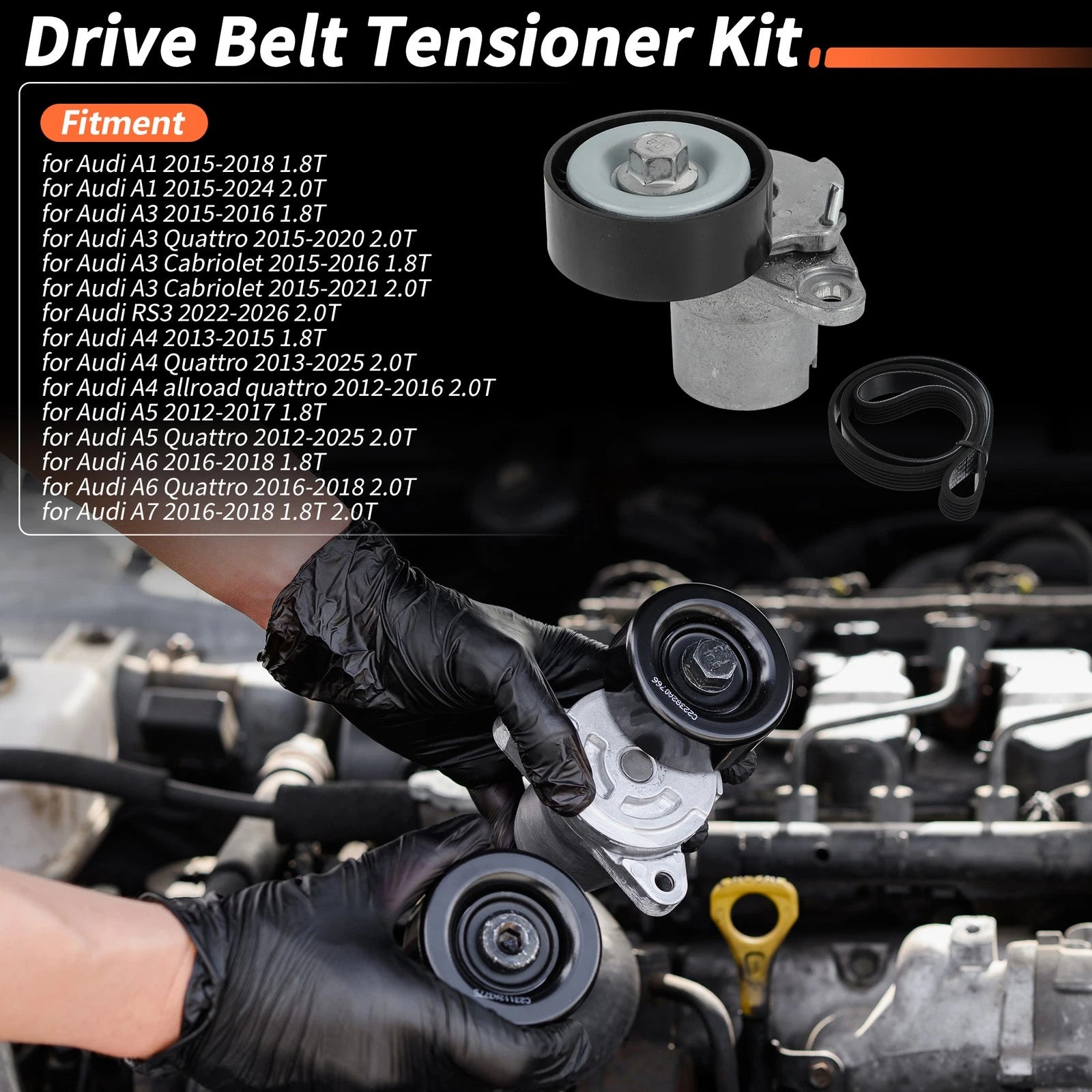 Set of 1 Drive Belt Tensioner Kit for Audi A1 (2015–2018) No. 06L903133D