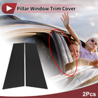 2Pcs Door Pillar Window Trim for BMW i4 (2022–2023) Black Carbon Fiber