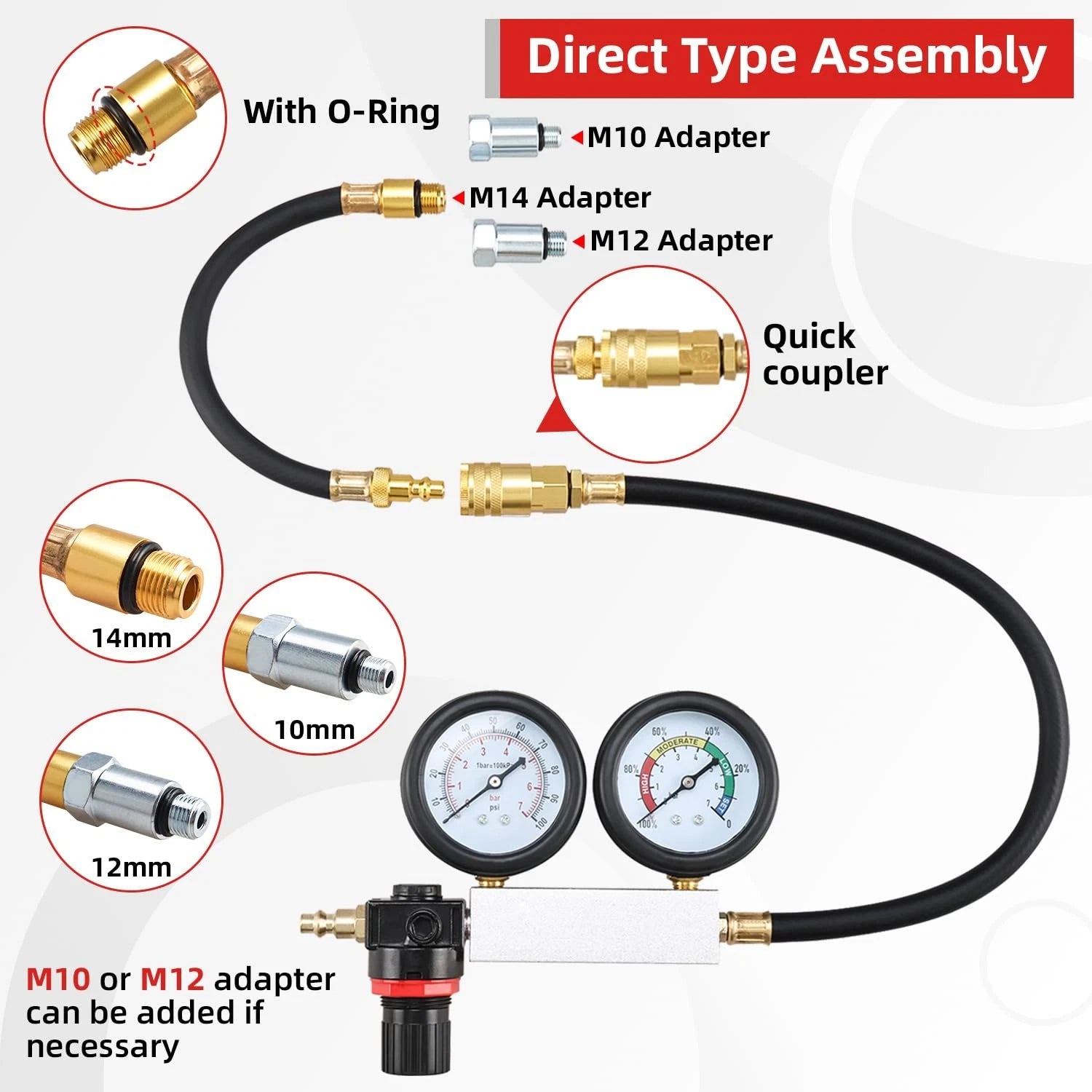 Cylinder Leak Down Tester for Gasoline Engine (Tu-21)