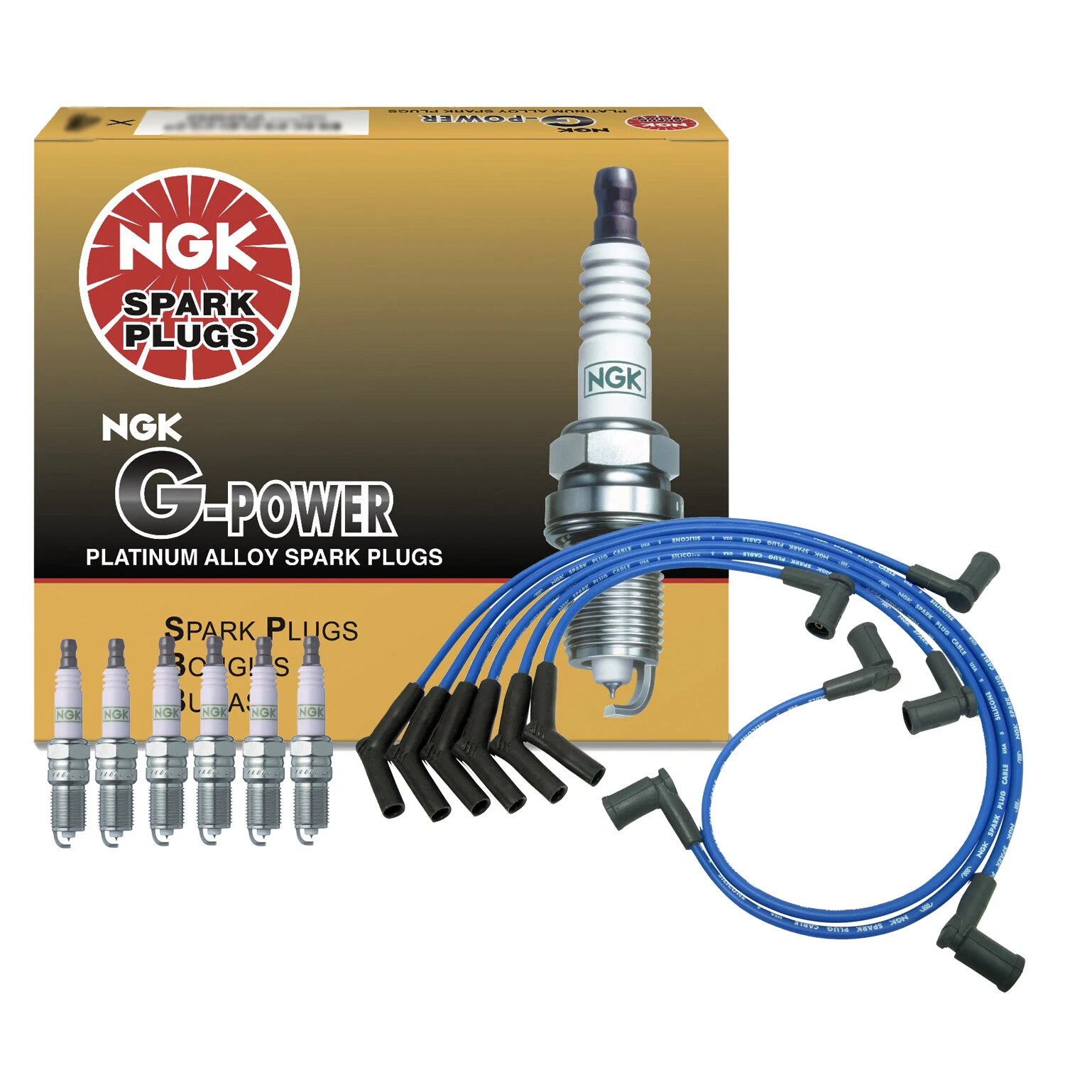 Set of 6 NGK G-Power Platinum Spark Plugs for Ford Mercury 3.0 V6