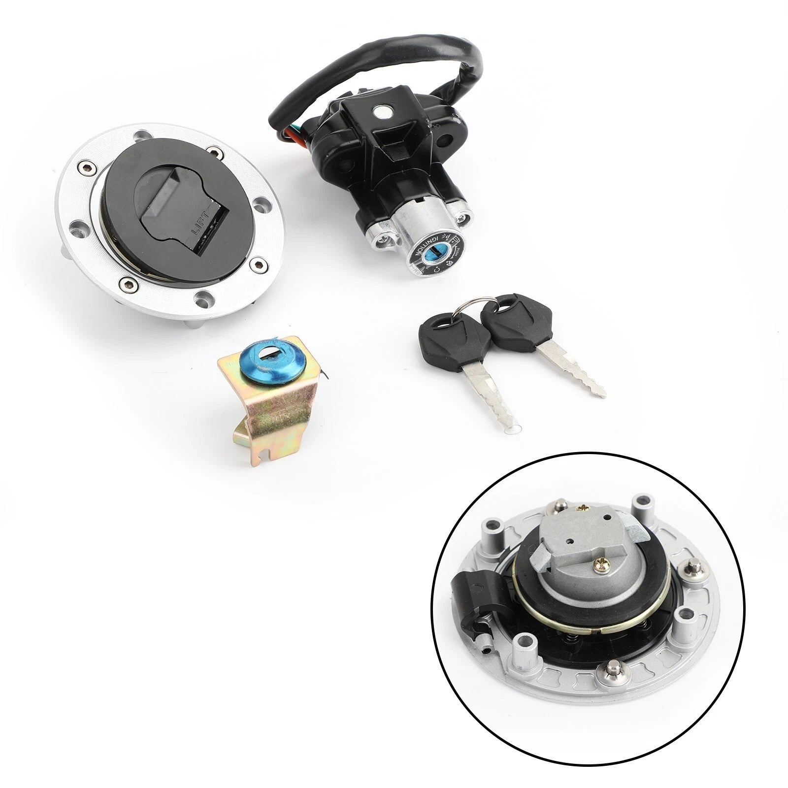 Ignition Switch Fuel Gas Cap Lock Keys for Suzuki V-Strom DL650 DL1000 (2002–2012)