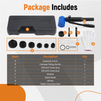 Hydraulic Knockout Hole Punch Driver Kit for Various Models (1/2 to 2 Inch)