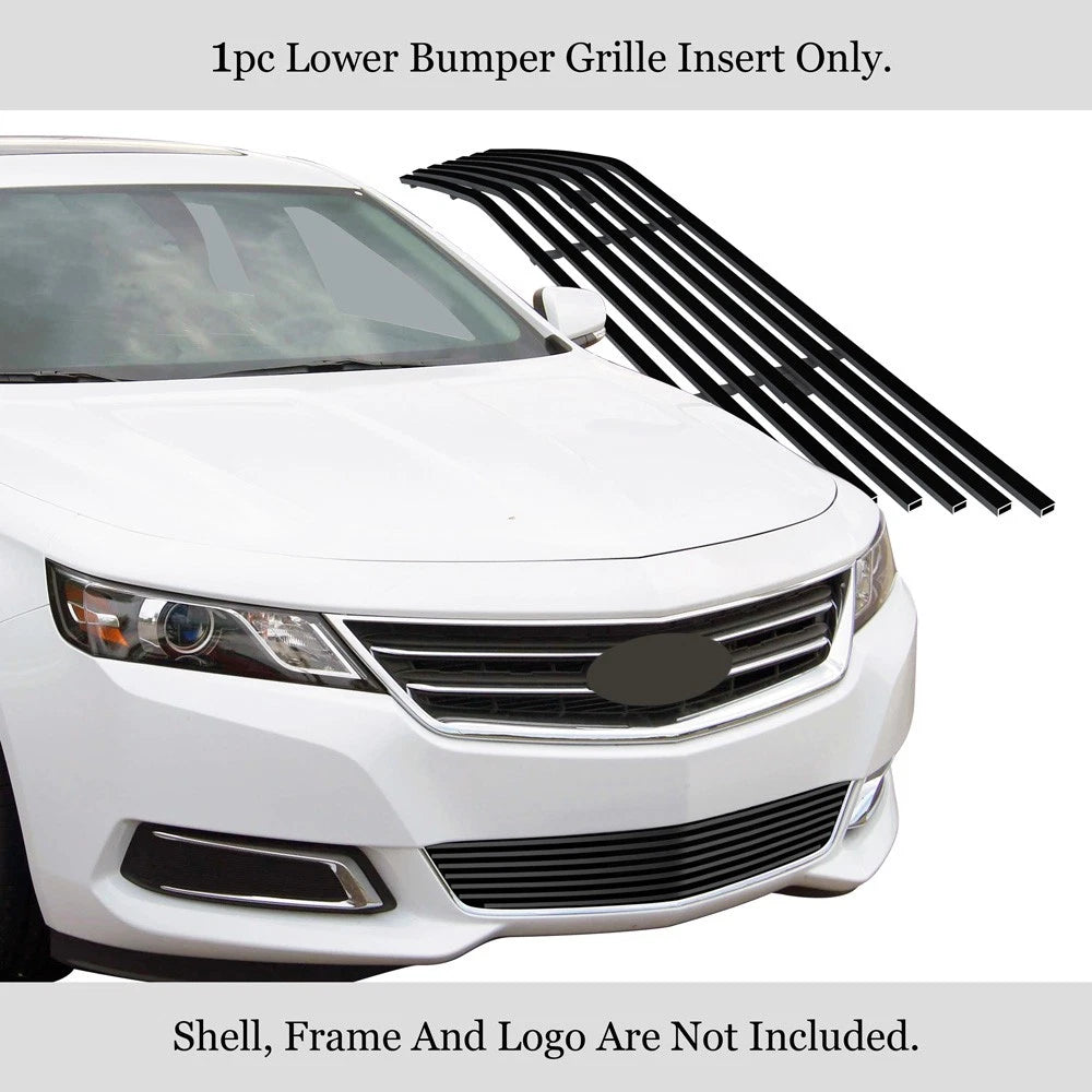 Lower Bumper Grille Insert for Chevy Impala (2014-2020) Stainless Black