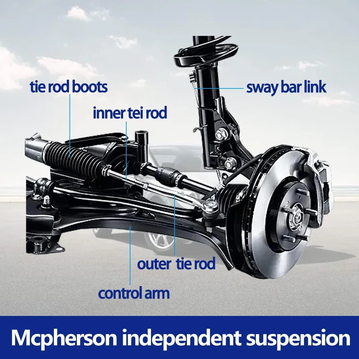 14Pcs Suspension Kit Front Lower Control Arms for Honda Civic (2006–2011) K620383