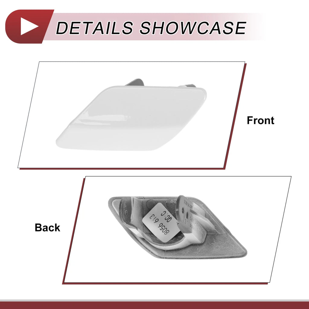 Front Left Bumper Trim Nozzle Cover No. 51118056613 for BMW 320i (2012–2019)