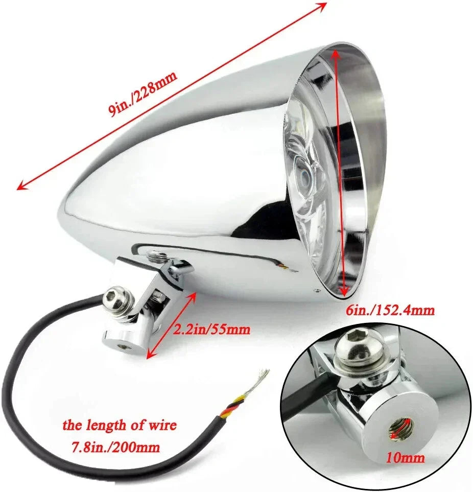 5.75" Chrome LED Daymaker Headlight for Harley Softail FLST Fat Boy Heritage