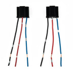 2X H4 3-Pin Headlight Bulb Holder Connector for