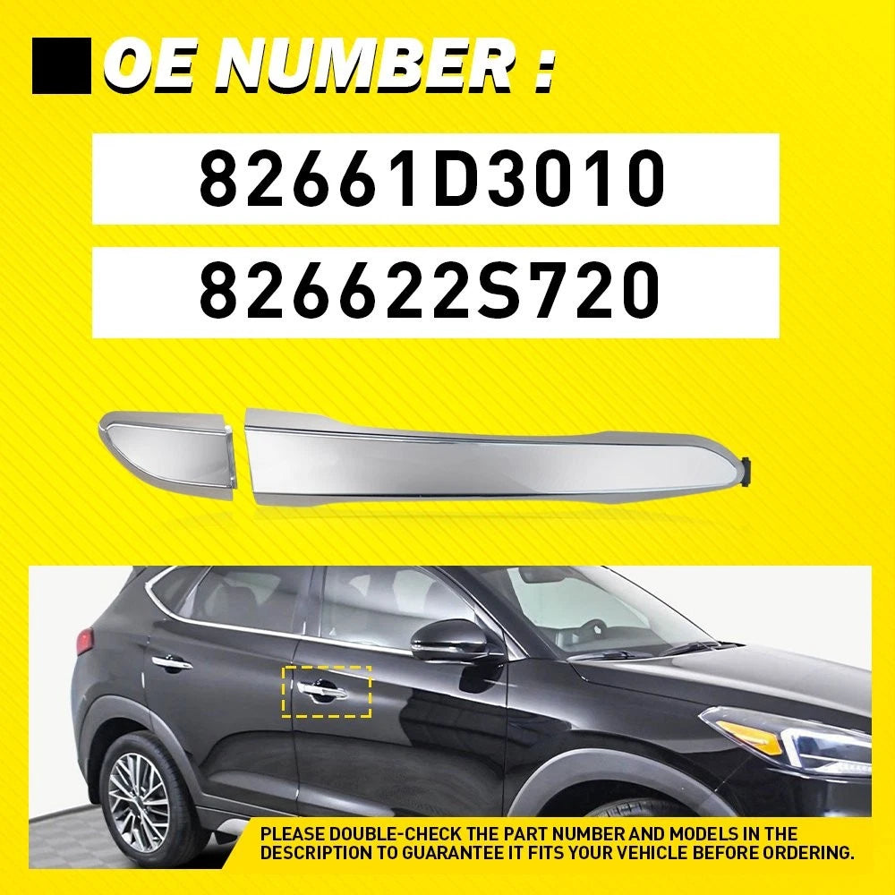 Chrome Exterior Front Right Door Handle for Hyundai Tucson (2016–2021)