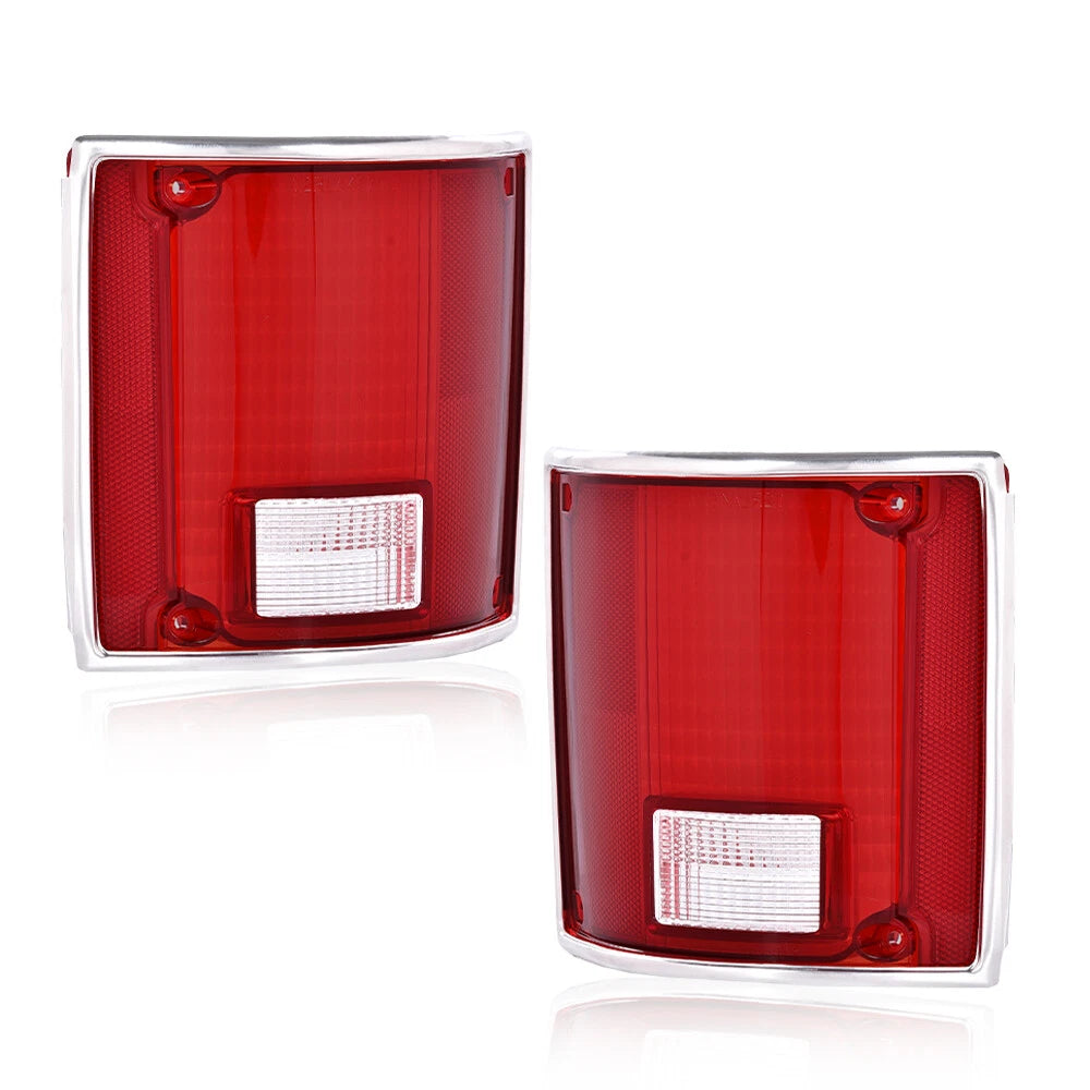 Tail Lights with Chrome Bezel for Chevrolet C10 K10 GMC Sierra (1973–1991)